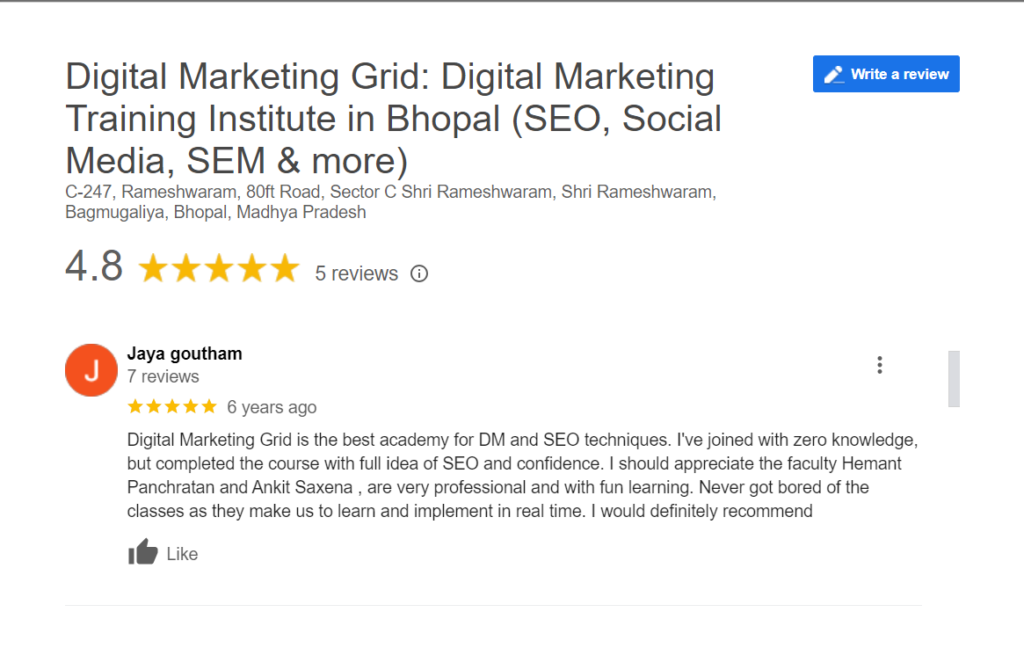 Digital Marketing Course in Bhopal